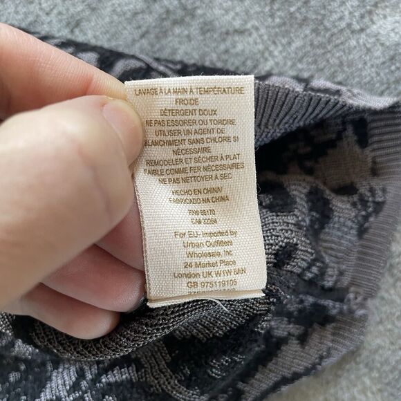 Free People Mini Dress Womens XS Black Starstruck Beaded Jacquard Bodycon - Picture 10 of 13